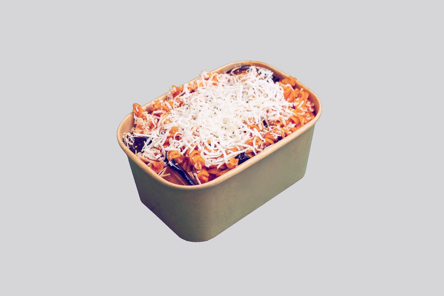 Pasta alla Norma with aubergine, tomato and ricotta at Bigoli, Old Street