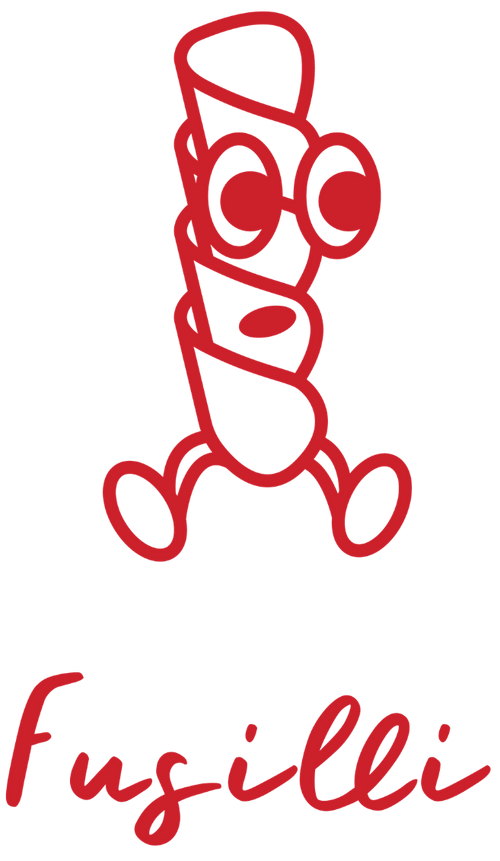 The Fusilli character, standing ready.